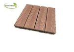 Telhas de deck compostas com relevo profundo DIY ao ar livre intertravadas